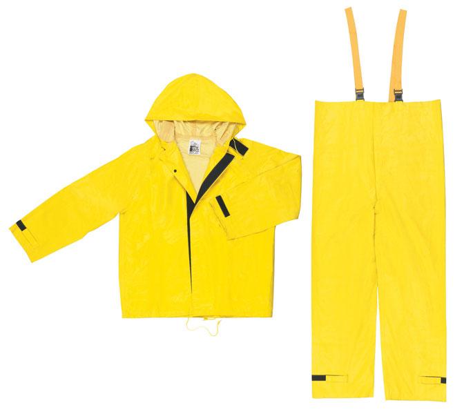 MCR Safety Hydroblast Yellow .28mm PVC/Nylon Light Weight Rain Suit Set