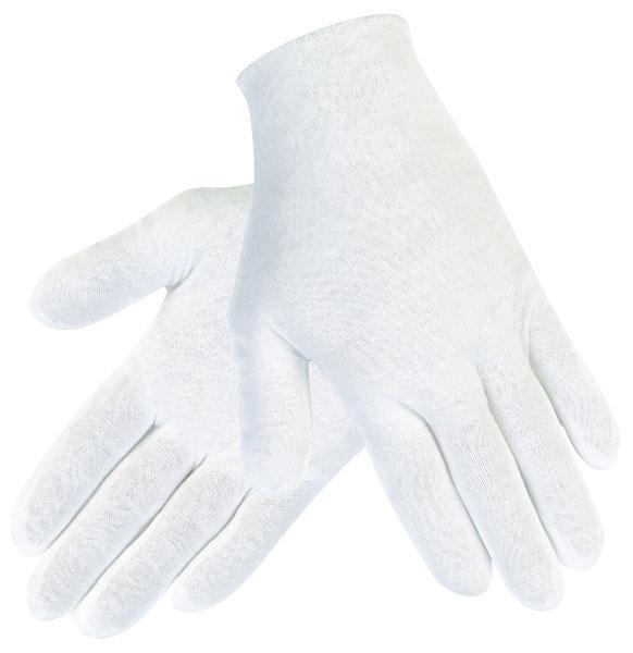 MCR Safety Large White Cotton/Polyester Reversible Inspector Gloves
