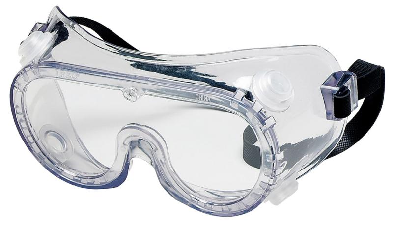 MCR Safety Standard Clear Chemical Splash Hard Coat Lens Safety Goggles