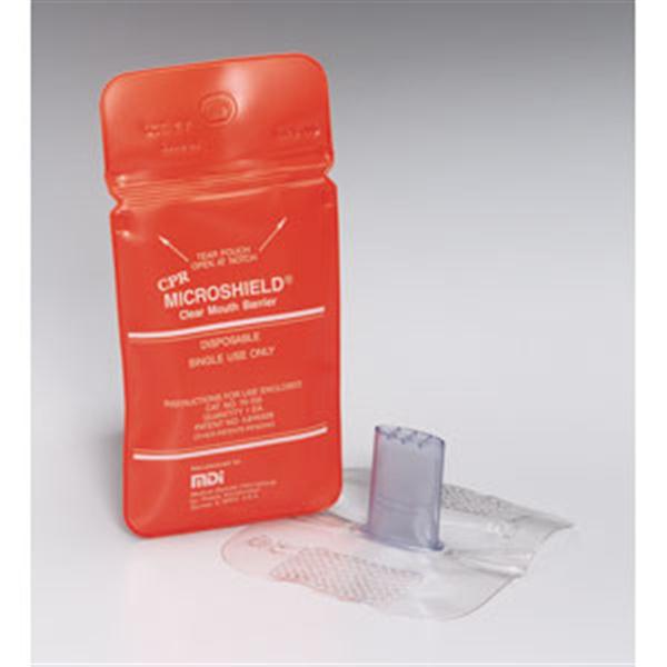 Microshield® CPR Face Shield w/ 1 3/4 Ventilation Tube & Tamperproof Pouch