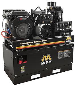 Mi-T-M 20 Gallon Two Stage Gasoline Combination Air Compressor Generator Welder