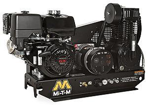 Mi-T-M Base-Mount Two Stage Gasoline Combination Air Compressor Generator