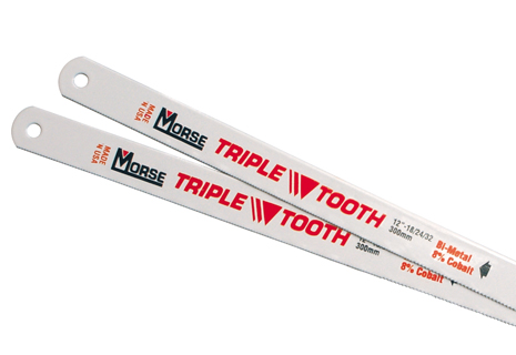 M.K. Morse 12 x 1/2 x 0.23 18TPI Triple Tooth Bi-Metal Hack Saw Blade - 10 Pack