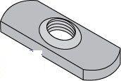 Offset Hole Design without Projections Plain Finish Steel Tab Weld Nuts