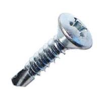 10-16X1 Phillips Oval Self Drilling Screw Full Thread Zinc and Bake