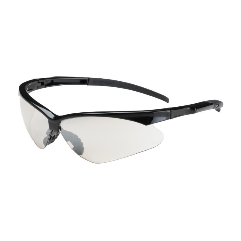 PIP Adversary™ Clear Anti-Scratch/Fog Coated Lens Black Frame Semi-Rimless Safety Glasses