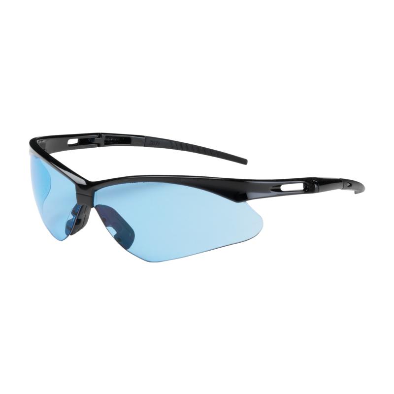 PIP Anser™ Light Blue Anti-Scratch Coated Lens Black Temple Semi-Rimless Safety Glasses
