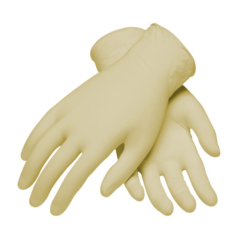 PIP CleanTeam® Natural 7mil. 9-1/2 Class 100 Fully Textured Grip Disposable Latex Gloves