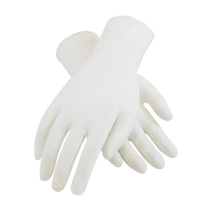 PIP CleanTeam® White 5mil. 9-1/2 Class 100 Finger Textured Grip Disposable Nitrile Gloves