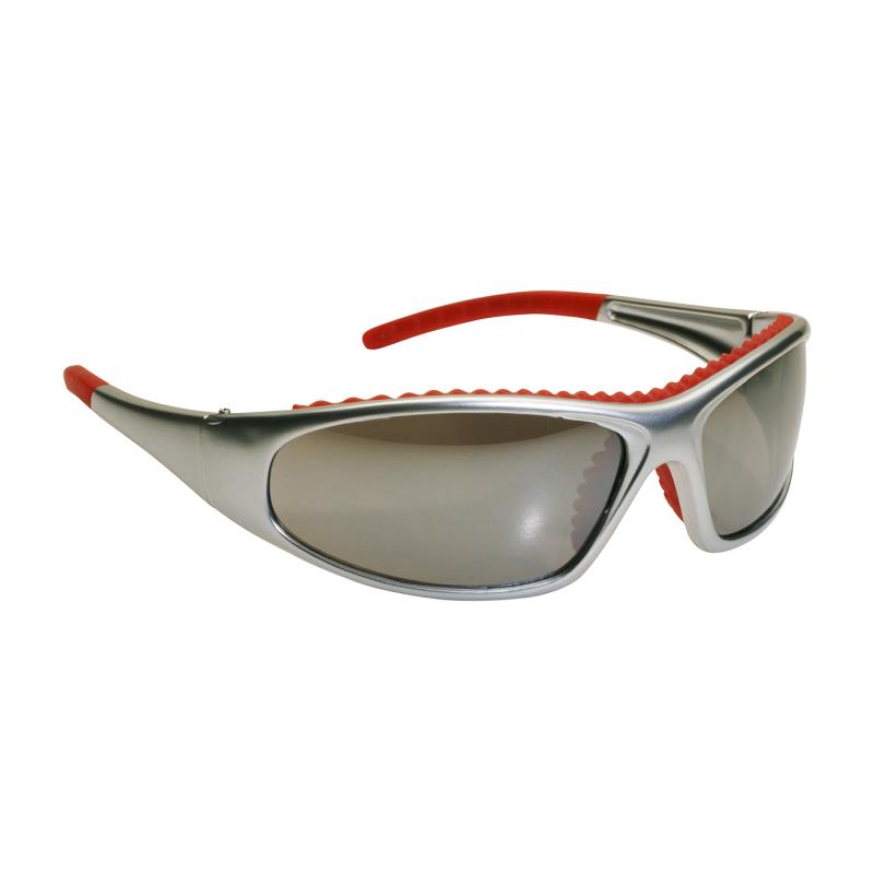 PIP FlashFire™ Red Mirror Anti-Scratch/Fog Coated Lens Full Silver/Red Frame Safety Glasses