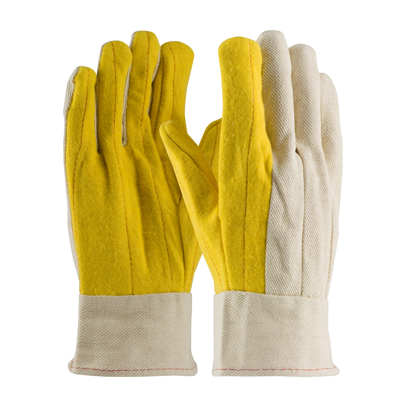 PIP Gold Premium Grade Double Layer Nap-out Finish Cotton Chore Gloves - Band Top