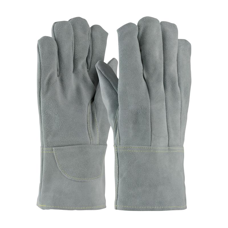 PIP® Gray Thick Wool Lined Kevlar Stitched Heavy Side Split Cowhide Leather Welding Gloves - Gauntlet Cuff