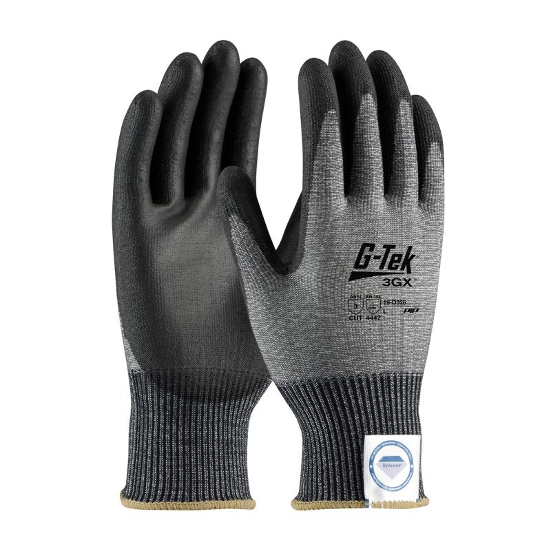 PIP G-Tek® 3GX® Gray 13G Seamless Knit Dyneema® Polyurethane Coated Smooth Grip Gloves