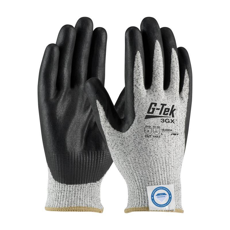 PIP® G-Tek® 3GX® Peppered 13G Seamless Knit Dyneema® Foam Grip Nitrile Coated Gloves