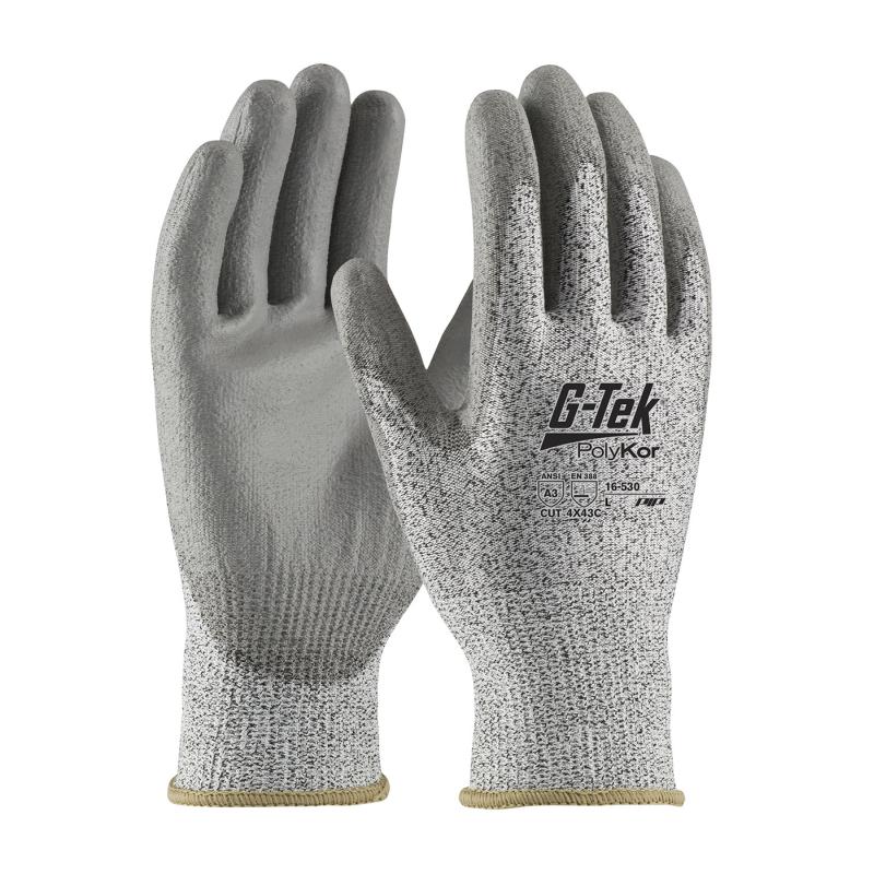 PIP G-Tek® PolyKor® Peppered 13G Seamless Knit Smooth Grip Polyurethane Coated Gloves