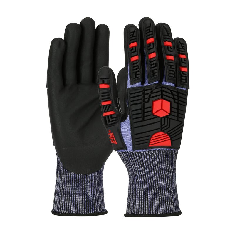 PIP G-Tek® PolyKor® X7™ 18G Blue A5 NeoFoam® Coated Impact Protection Gloves