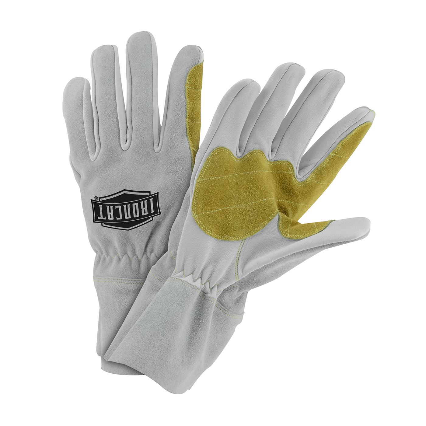 PIP Ironcat® Premium Natural Goatskin & Reinforced Split Cowhide Palm,Thumb, Finger Mig Welder's Gloves