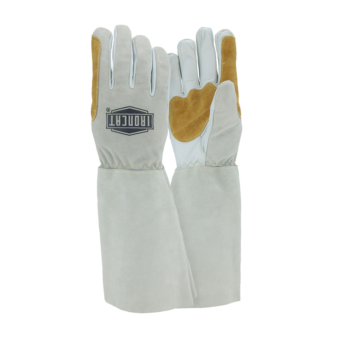PIP Ironcat® Premium Natural Kevlar Stitched Goatskin Mig Welder's Gloves - Aerogel