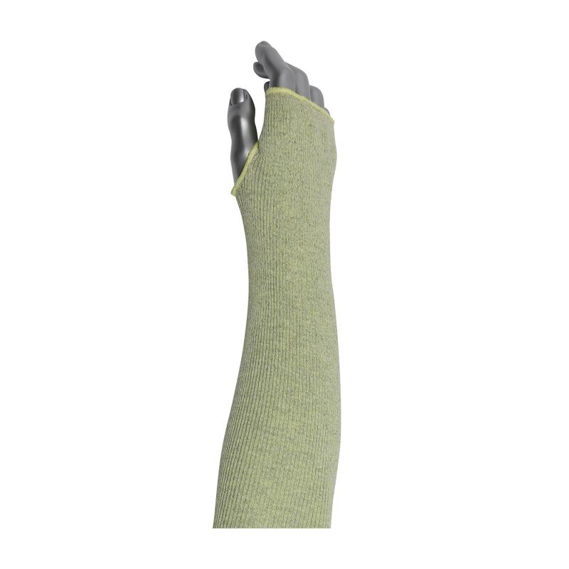 PIP Kut Gard® 18 Green A4 SmartFit® Single Ply ACP Cotton/Kevlar Blended Arm Sleeves - Thumb Hole