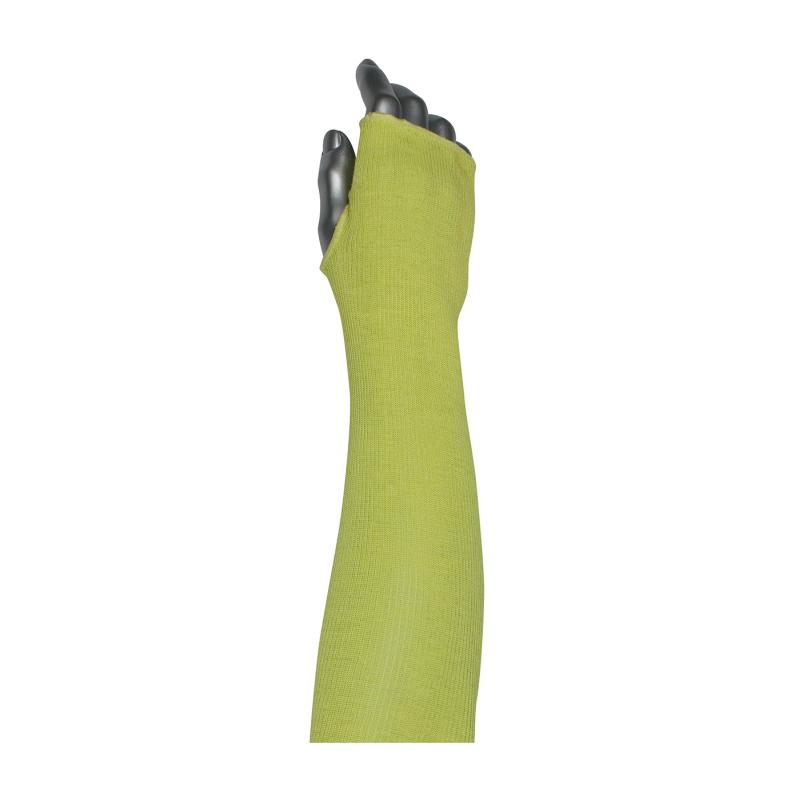 PIP Kut Gard® 18 Yellow A3 SmartFit® AR/FR Single Ply ACP/Kevlar Blended Arm Sleeves - Thumb Hole