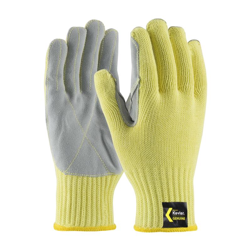 PIP Kut Gard® 7 Gauge Yellow Cowhide Leather Palm Kevlar Gloves - Medium Weight, A4