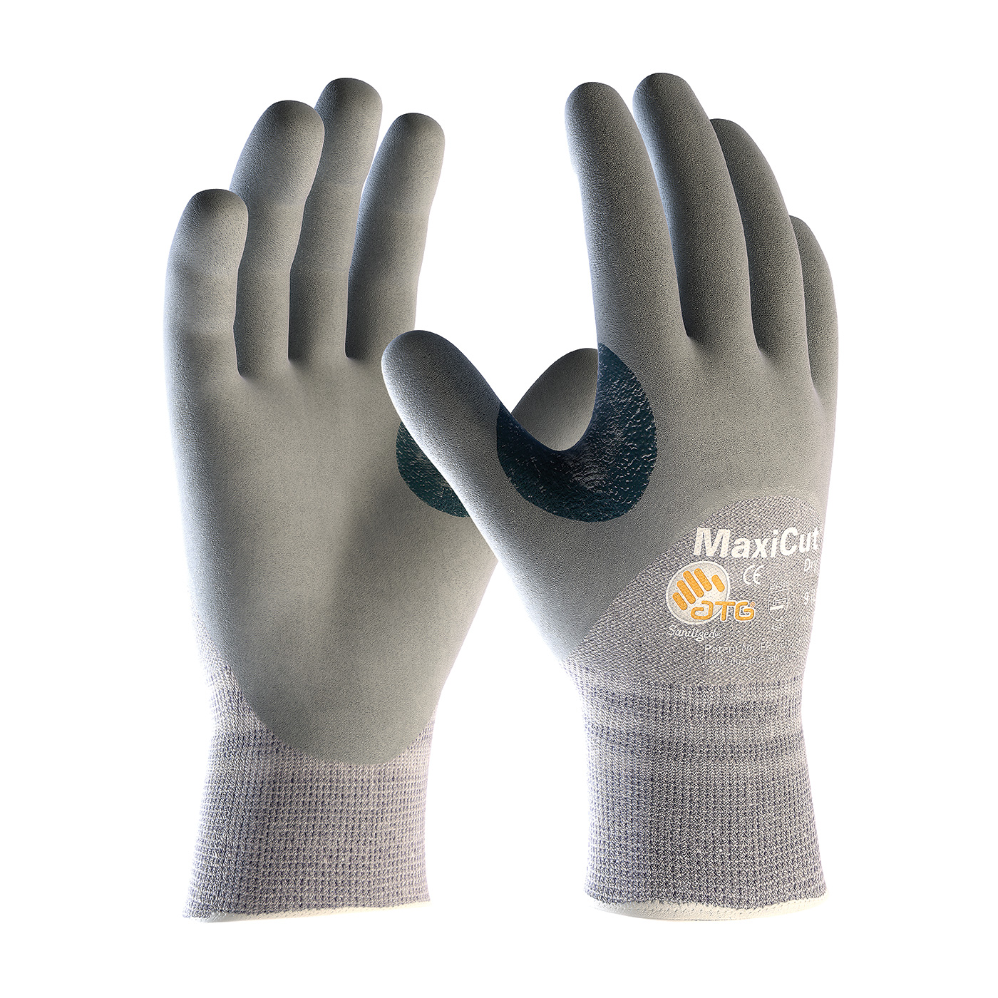 PIP® MaxiCut® Gray 13G Seamless Knit Dyneema® Foam Grip Nitrile Coated Gloves - A4