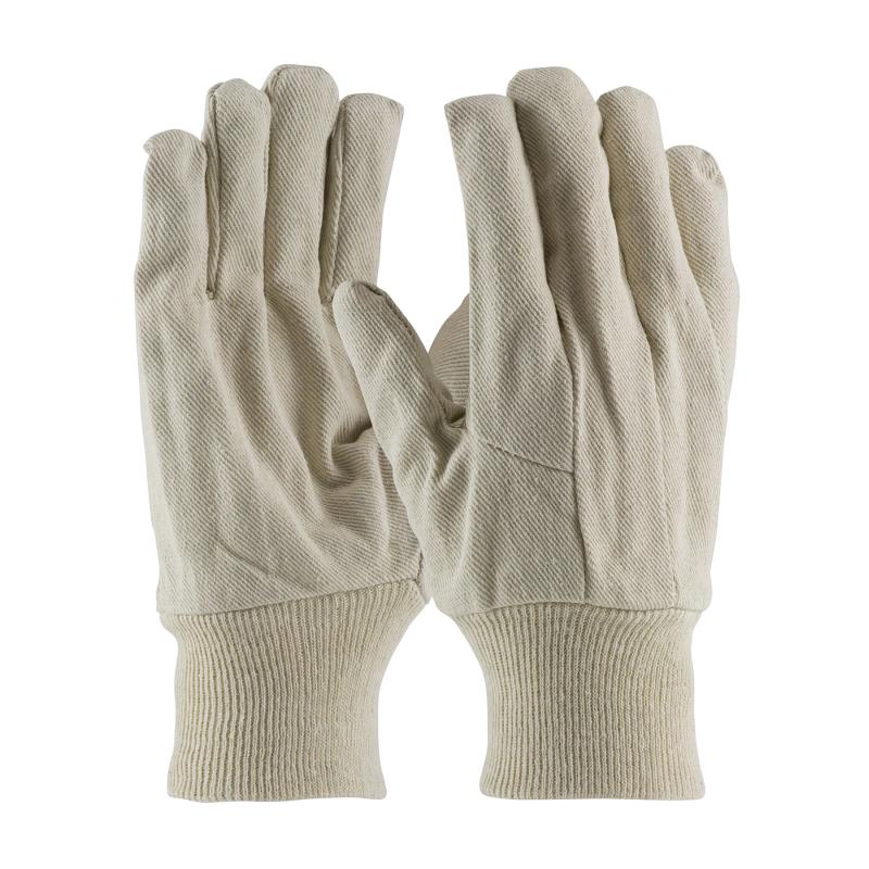 PIP Men's Economy Grade Natural Cotton Canvas Single Palm Gloves - Wing Thumb