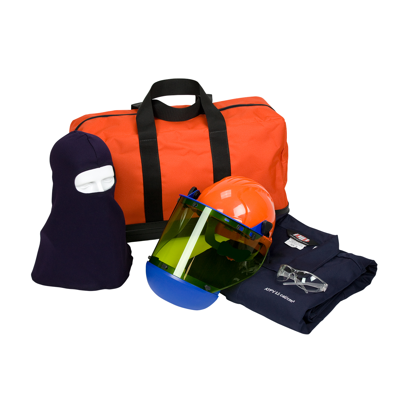 PIP® Navy 8 Cal/cm2 Arc & Flame Resistant Dual Certified Flash Safety Kit - PPE 2