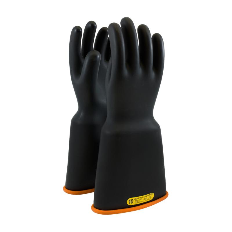 PIP Novax® 16 Black/Orange Class 2 Bell Cuff Insulated Rubber Gloves