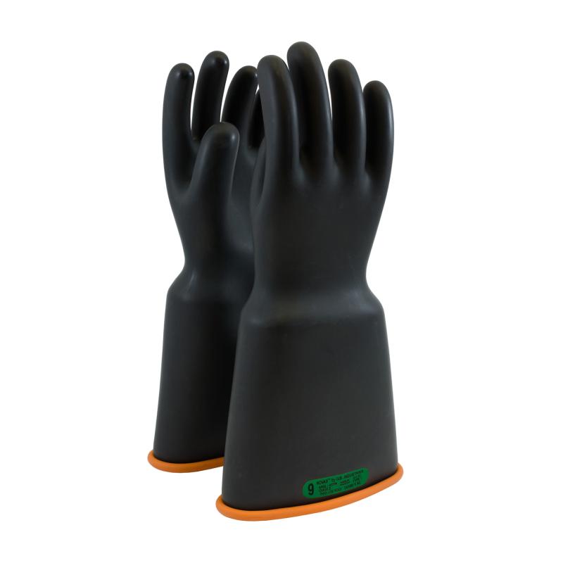 PIP Novax® 16 Black/Orange Class 3 Bell Cuff Insulated Rubber Gloves