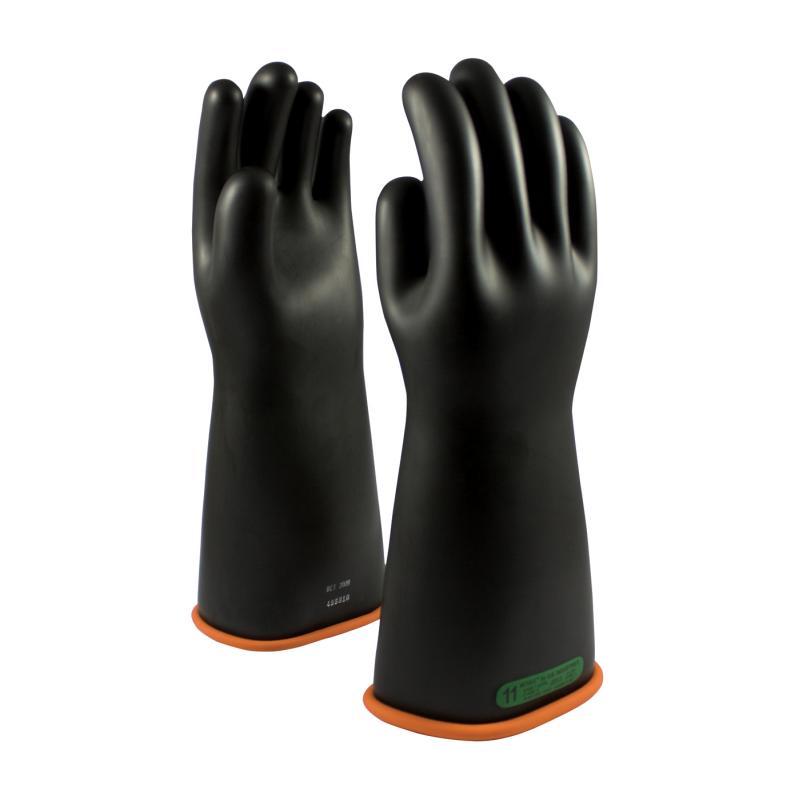 PIP Novax® 16 Black/Orange Class 3 Straight Cuff Insulated Rubber Gloves