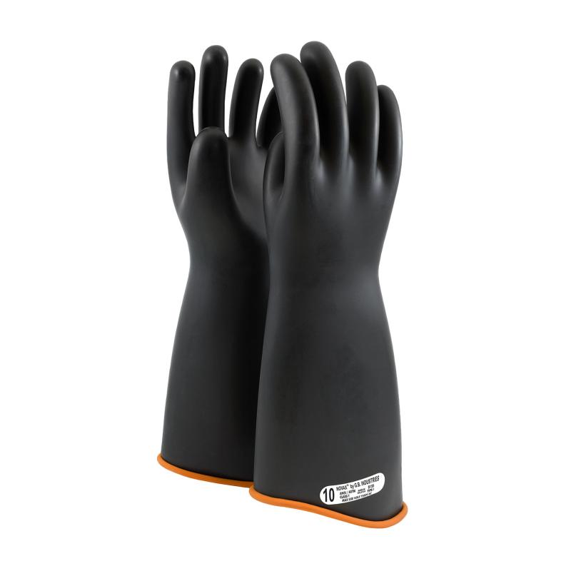 PIP Novax® 18 Black/Orange Class 1 Contour Cuff Insulated Rubber Gloves