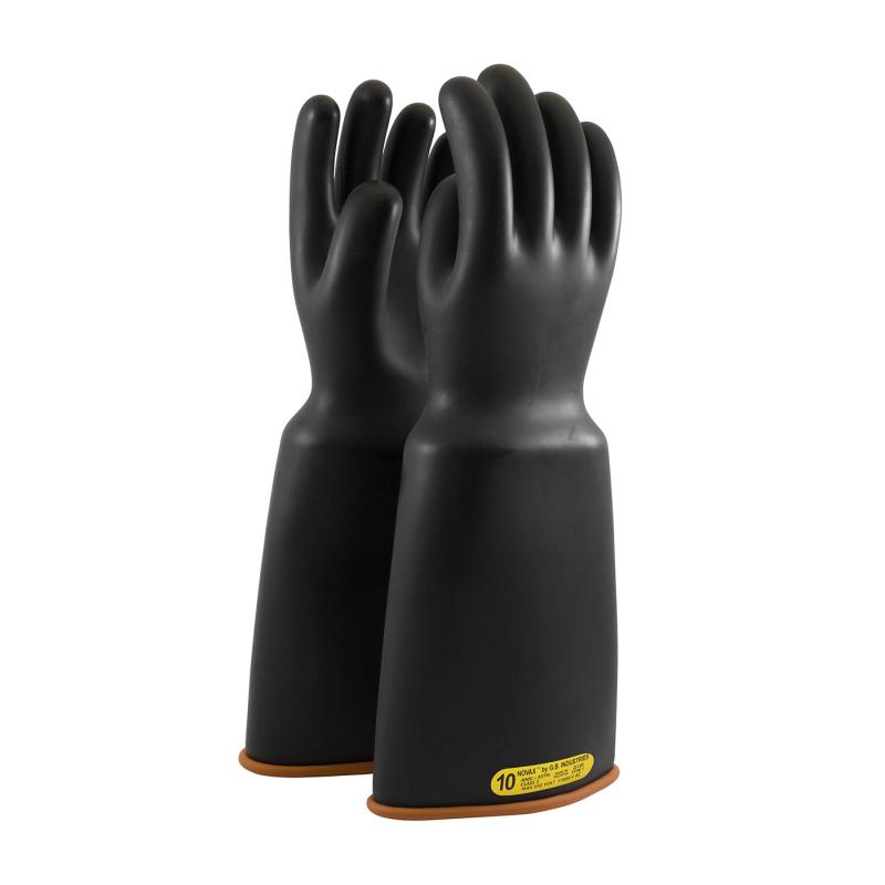 PIP Novax® 18 Black/Orange Class 2 Bell Cuff Insulated Rubber Gloves
