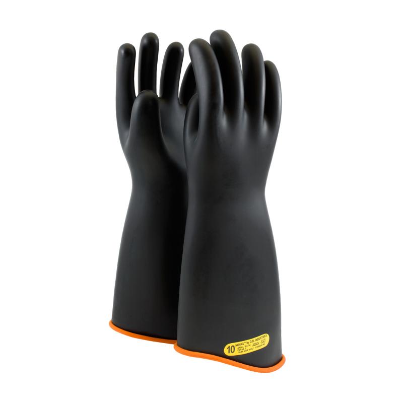 PIP Novax® 18 Black/Orange Class 2 Contour Cuff Insulated Rubber Gloves