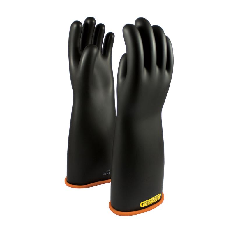 PIP Novax® 18 Black/Orange Class 2 Straight Cuff Insulated Rubber Gloves