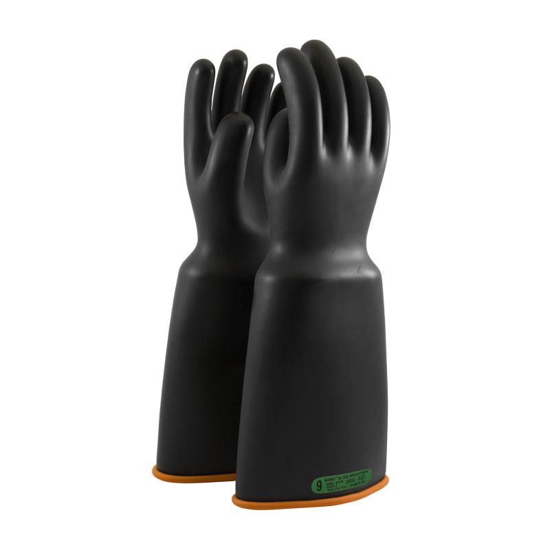 PIP Novax® 18 Black/Orange Class 3 Bell Cuff Insulated Rubber Gloves
