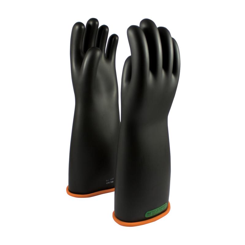 PIP Novax® 18 Black/Orange Class 3 Straight Cuff Insulated Rubber Gloves