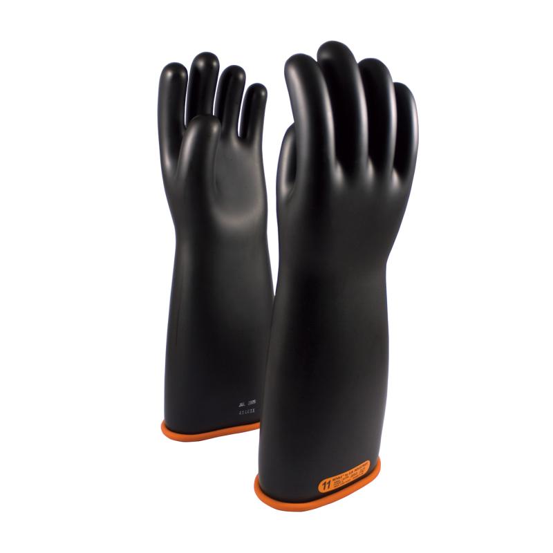 PIP Novax® 18 Black/Orange Class 4 Straight Cuff Insulated Rubber Gloves
