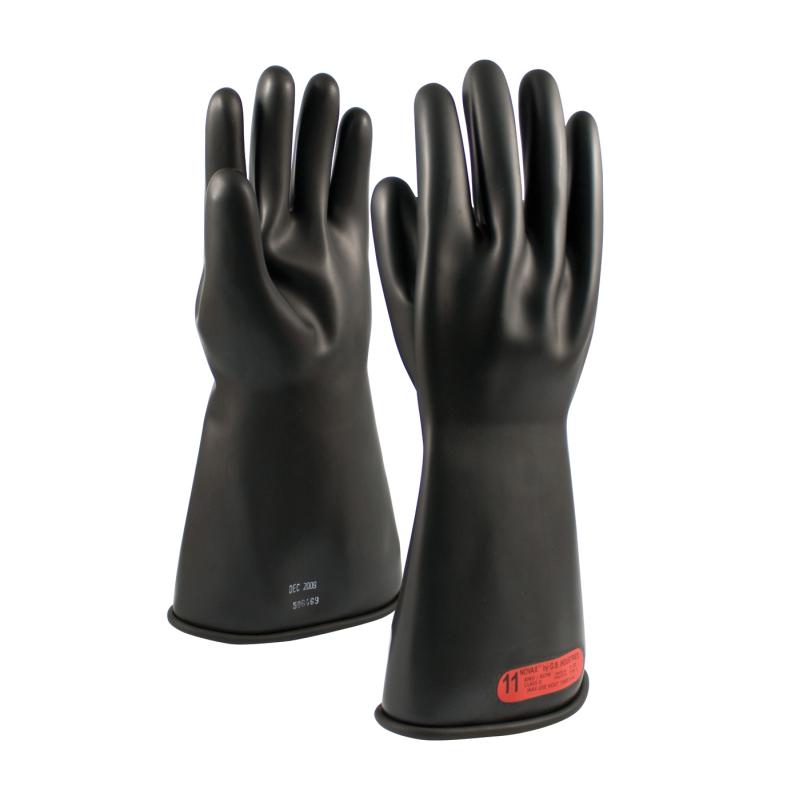 PIP Novax® Class 0 Black 14 Straight Cuff Insulated Rubber Gloves