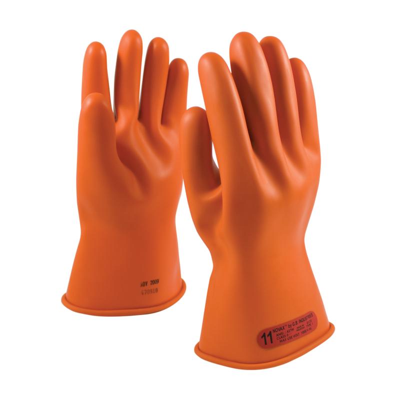 PIP Novax® Class 0 Orange 11 Straight Cuff Insulated Rubber Gloves