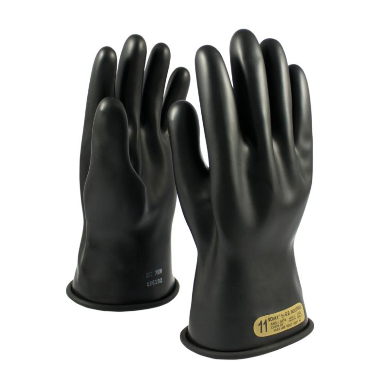 PIP Novax® Class 00 Black 11 Straight Cuff Insulated Rubber Gloves