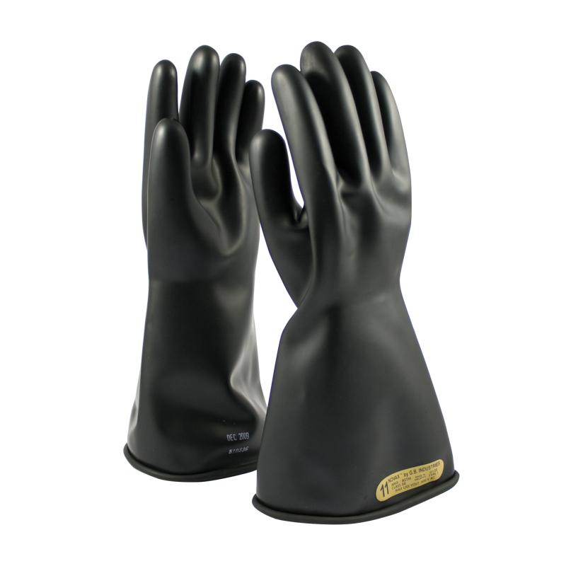 PIP Novax® Class 00 Black 14 Straight Cuff Insulated Rubber Gloves