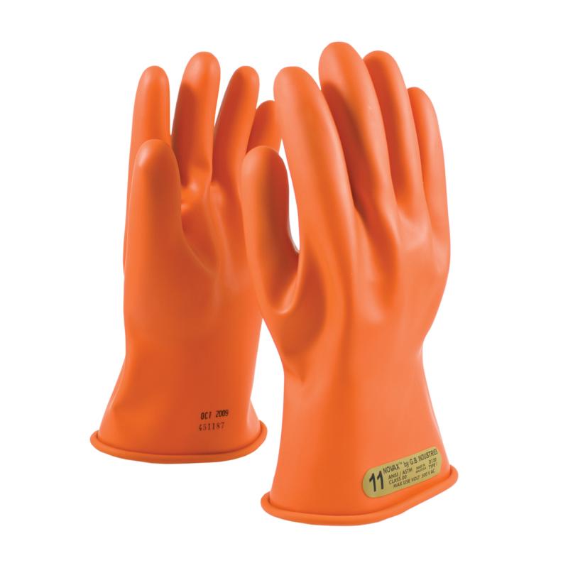 PIP Novax® Class 00 Orange 11 Straight Cuff Insulated Rubber Gloves