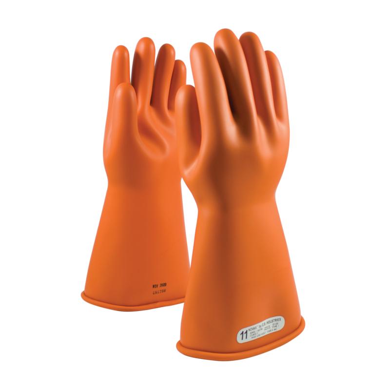 PIP Novax® Class 1 Orange 14 Straight Cuff Insulated Rubber Gloves