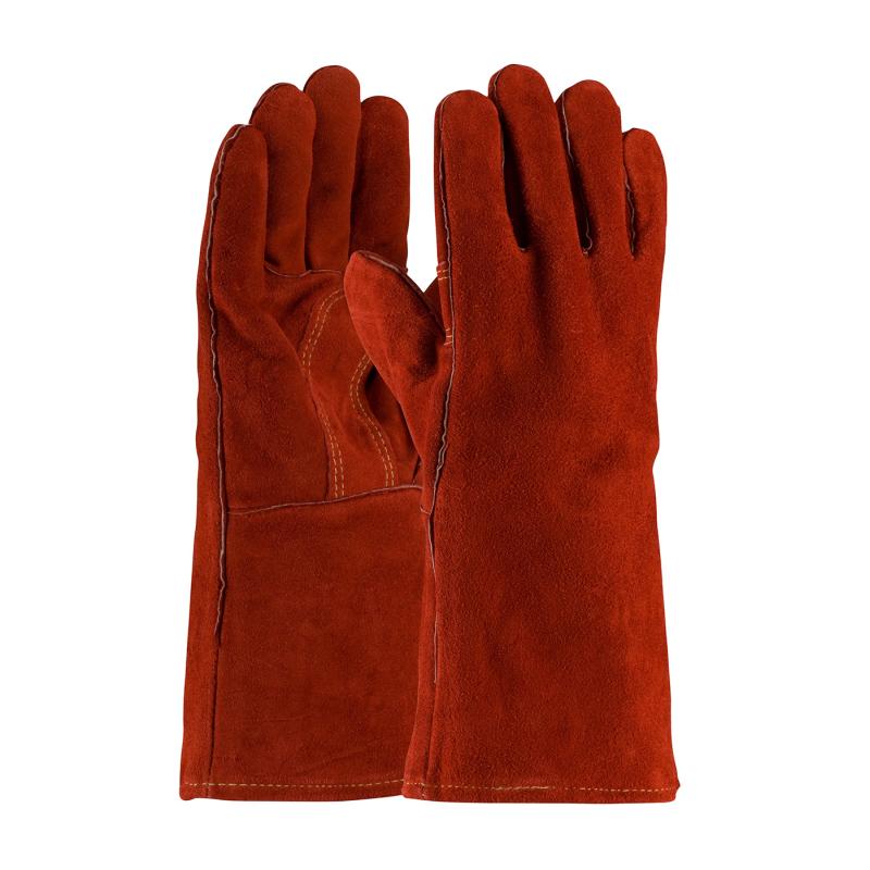 PIP Red Viper™ Red Cotton Lined & Kevlar Stitched Split Cowhide Leather Welding Gloves - Large