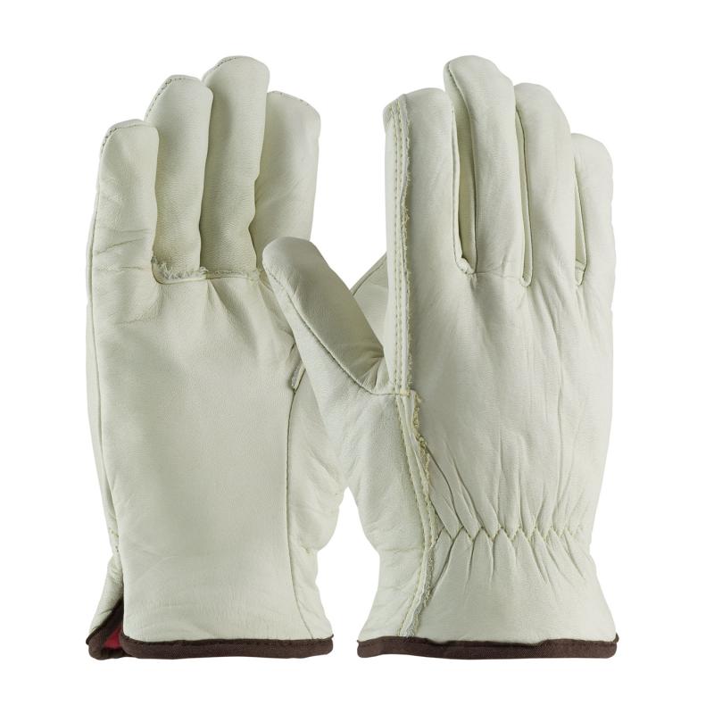 PIP Top Grain Red Foam Lined Cowhide Leather Gloves - Straight Thumb