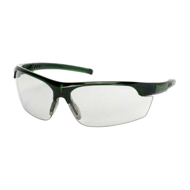 PIP Xtricate-C™ Light Gray FogLess® 3Sixty™ Coated Lens Green Frame Semi-Rimless Safety Glasses