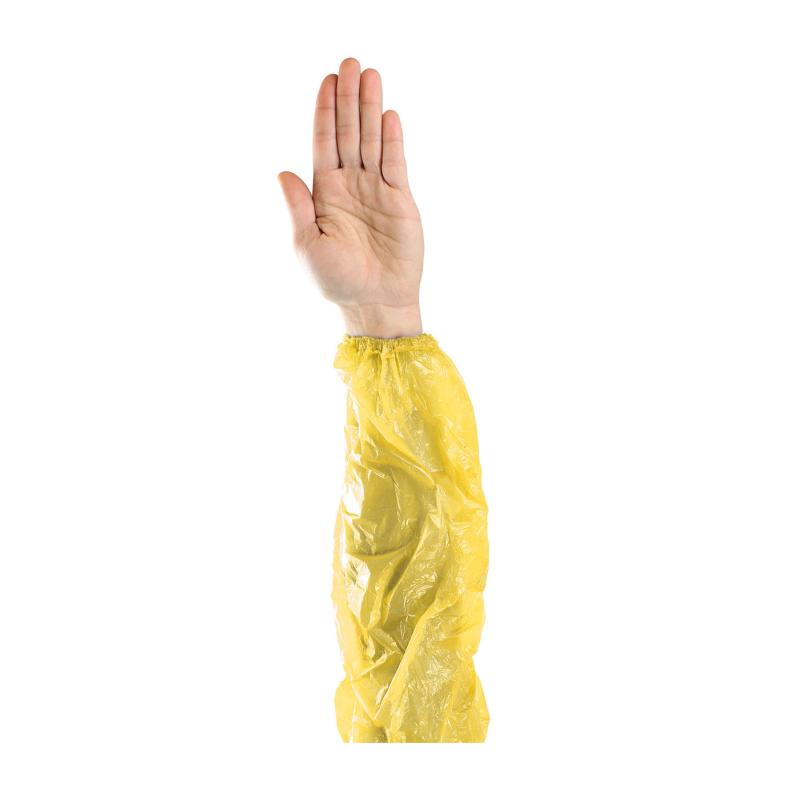 PIP Yellow 18 Single Use 1mil. Polyethylene Disposable Sleeves - 1,000/Case