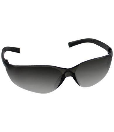 PIP Zenon Z14SN™ Silver Mirror Anti-Scratch Coated Lens Black Temple Rimless Safety Glasses
