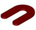 Horse Shoe Shim 1/8 x 1-1/2 x 2, RED Plastic (Case of 1,000)